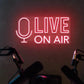 LIVE ON AIR LED NEON SIGN | RECORDING STUDIO & PODCAST LIGHT Nightglow Studio