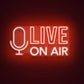 LIVE ON AIR LED NEON SIGN | RECORDING STUDIO & PODCAST LIGHT Nightglow Studio