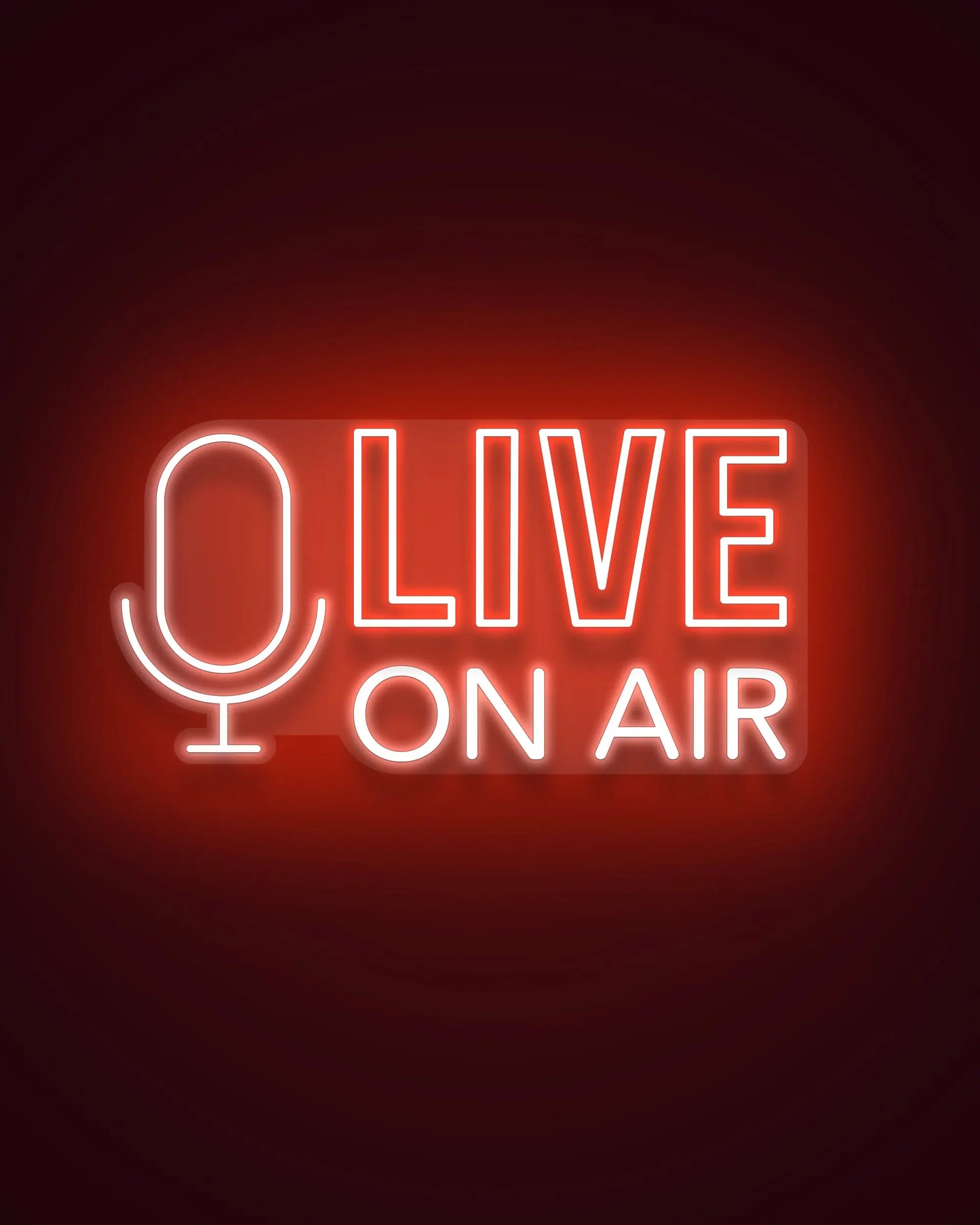 LIVE ON AIR LED NEON SIGN | RECORDING STUDIO & PODCAST LIGHT Nightglow Studio