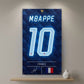 mbappe soccer football jersey neon sign wall art mbappe fan art 