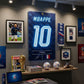 mbappe soccer football jersey neon sign wall art mbappe fan art 