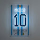 Lionel Messi Soccer Football Jersey Fan Art | Neon Sign LED Wall Decor Nightglow Studio