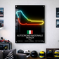 f1 track neon sign monza italy circuit