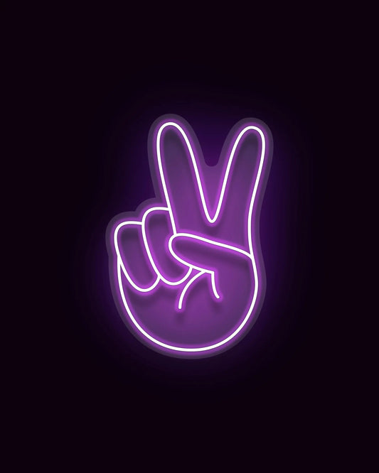 NEON PEACE SIGN | LED PEACE SIGN NEON WALL LIGHT Nightglow Studio