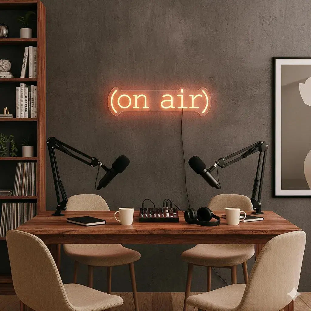 ON AIR NEON SIGN | PODCAST & STREAMING LED LIGHT | NIGHTGLOW STUDIO Nightglow Studio