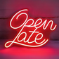 OPEN LATE SIGN — LED NEON SIGN