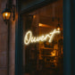 CURSIVE OUVERT SIGN — LED NEON SIGN
