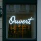 CURSIVE OUVERT SIGN — LED NEON SIGN