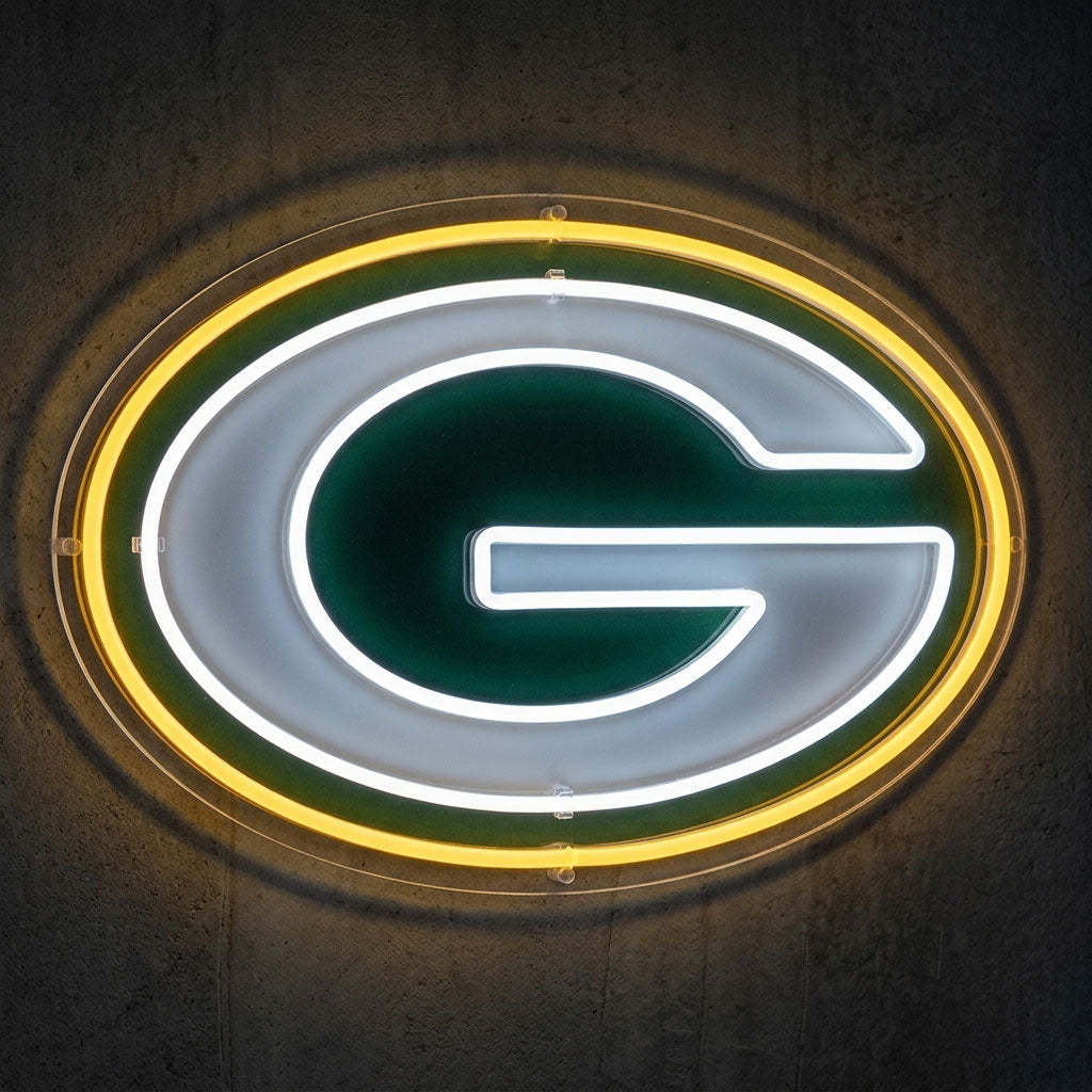 GREEN BAY PACKERS NEON SIGN | NFL FOOTBALL WALL LIGHT Nightglow Studio