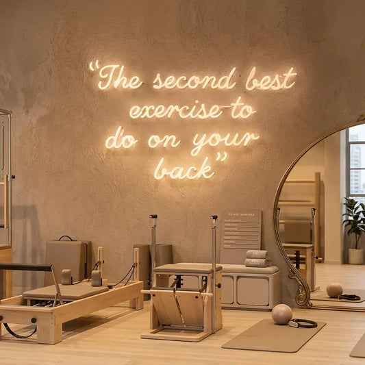 pilates yoga studio neon sign, neon sign for gym wall decor