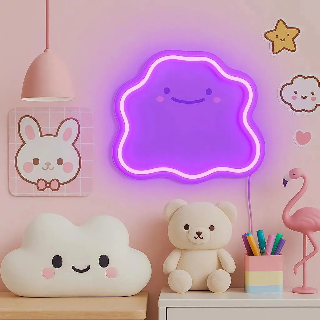 DITTO NEON SIGN | CUTE KAWAII BLOB LED WALL LIGHT Nightglow Studio