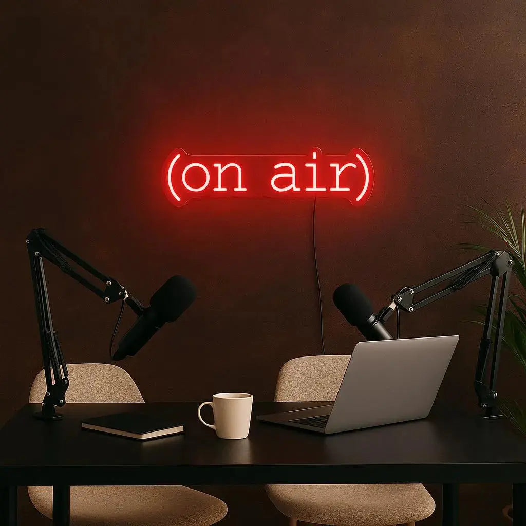 ON AIR NEON SIGN | PODCAST & STREAMING LED LIGHT | NIGHTGLOW STUDIO Nightglow Studio