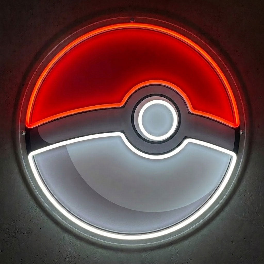 pokeball pokemon neon sign anime home decor