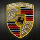 porsche motorsport car enthusiast neon sign logo