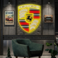 porsche logo neon sign for car enthusiast luxury car neon light