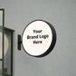 custom outdoor round light box sign for business