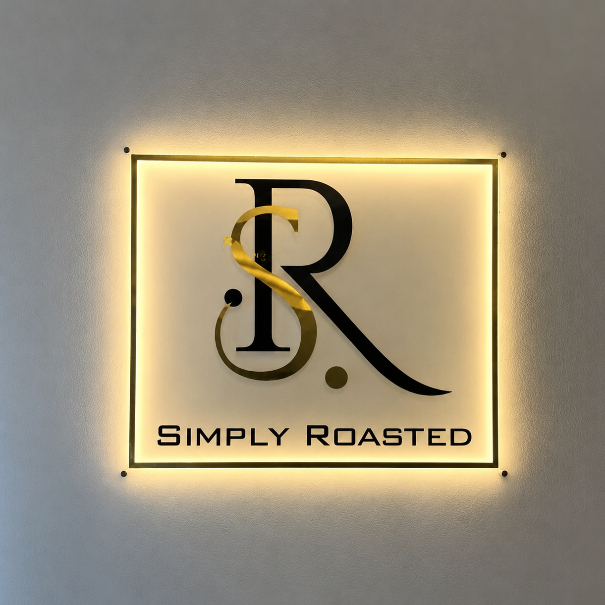 LED backlit acrylic sign for business