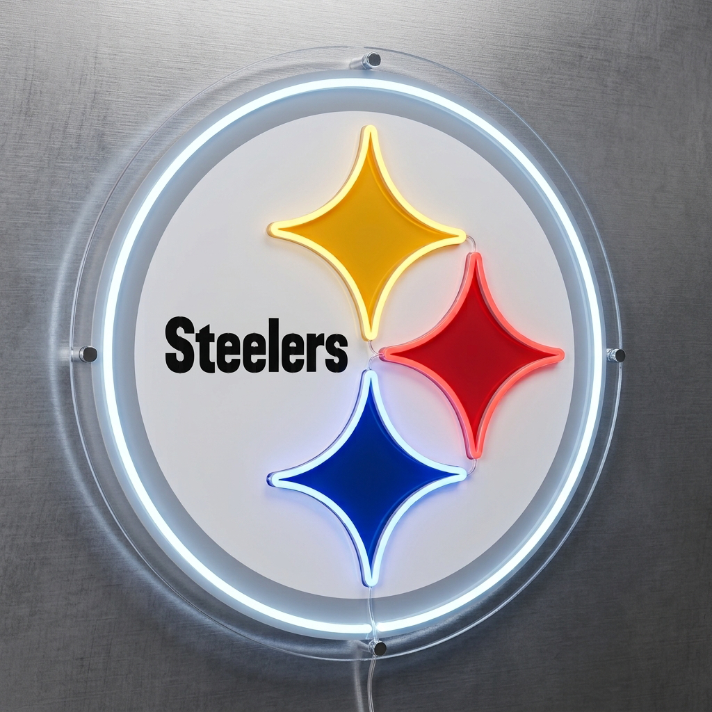 PITTSBURGH STEELERS NEON SIGN | NFL FOOTBALL WALL LIGHT Nightglow Studio