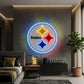 PITTSBURGH STEELERS NEON SIGN | NFL FOOTBALL WALL LIGHT Nightglow Studio