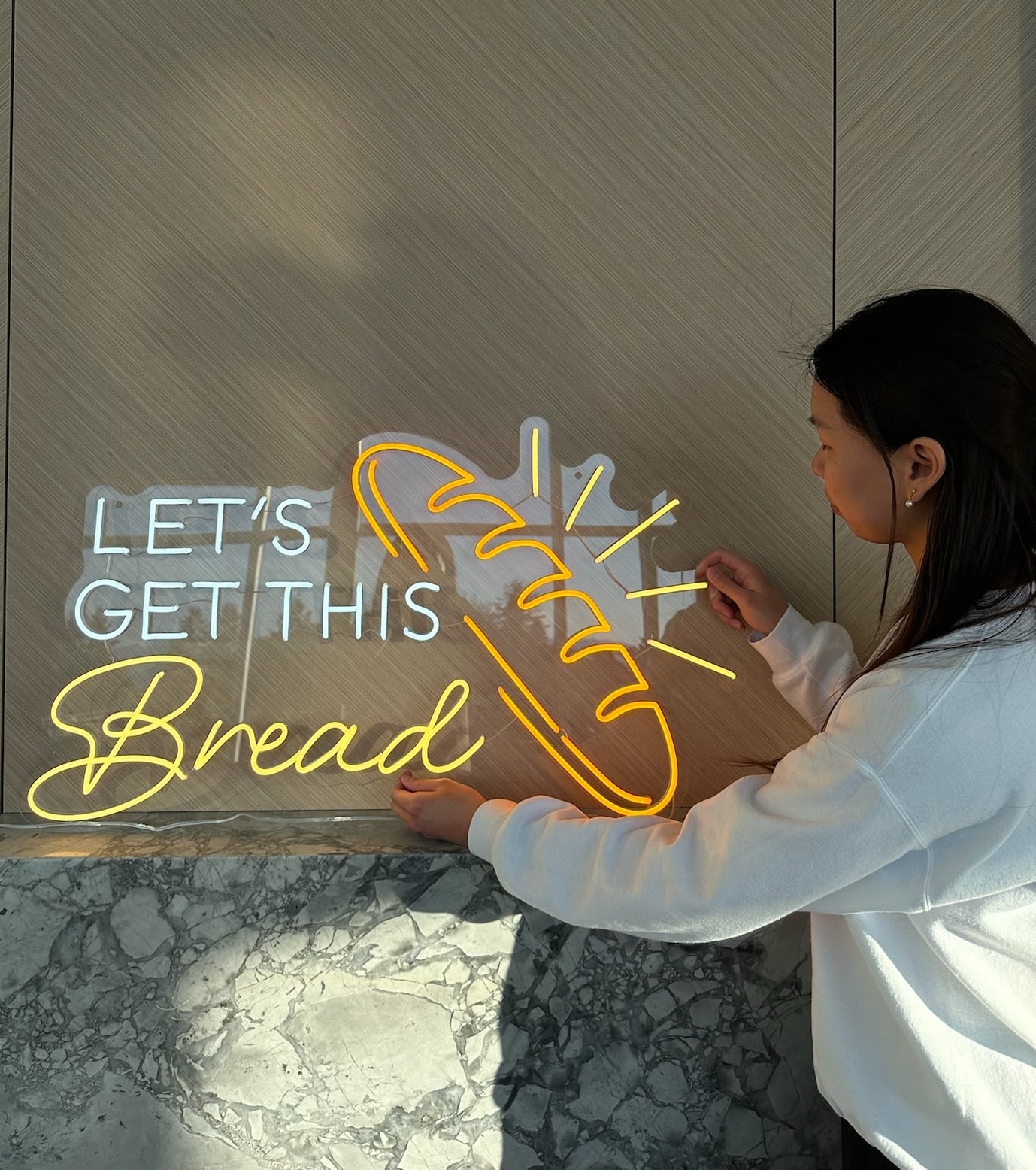 LET'S GET THIS BREAD — LED NEON SIGN