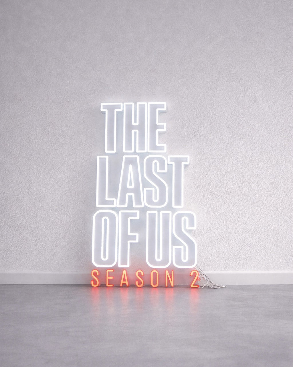 neon sign for the last of us film and movie production