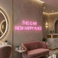 this is my new happy place neon sign for beauty salon nail salon hair salon business 