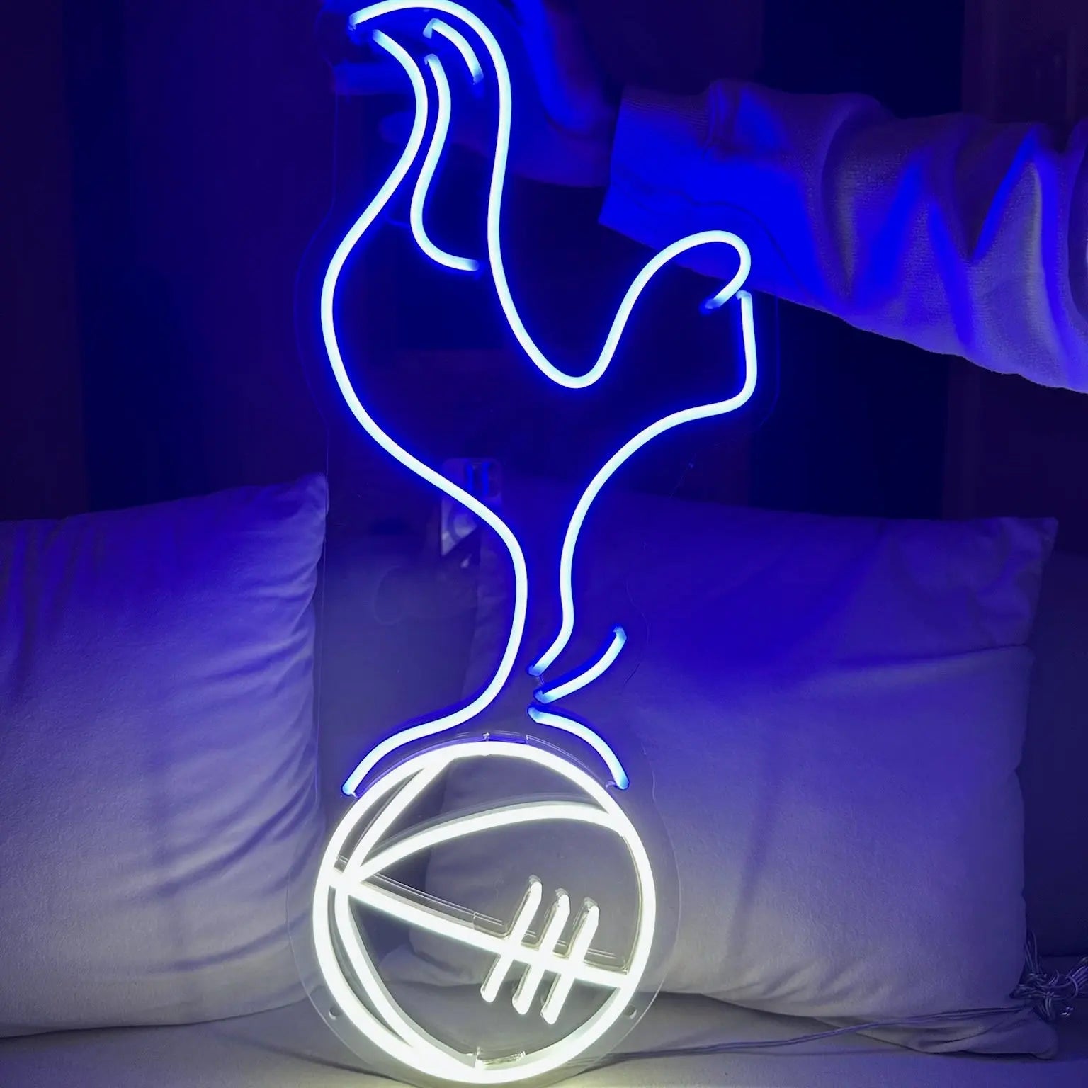 tottenham spur football team logo neon sign soccer team fan art
