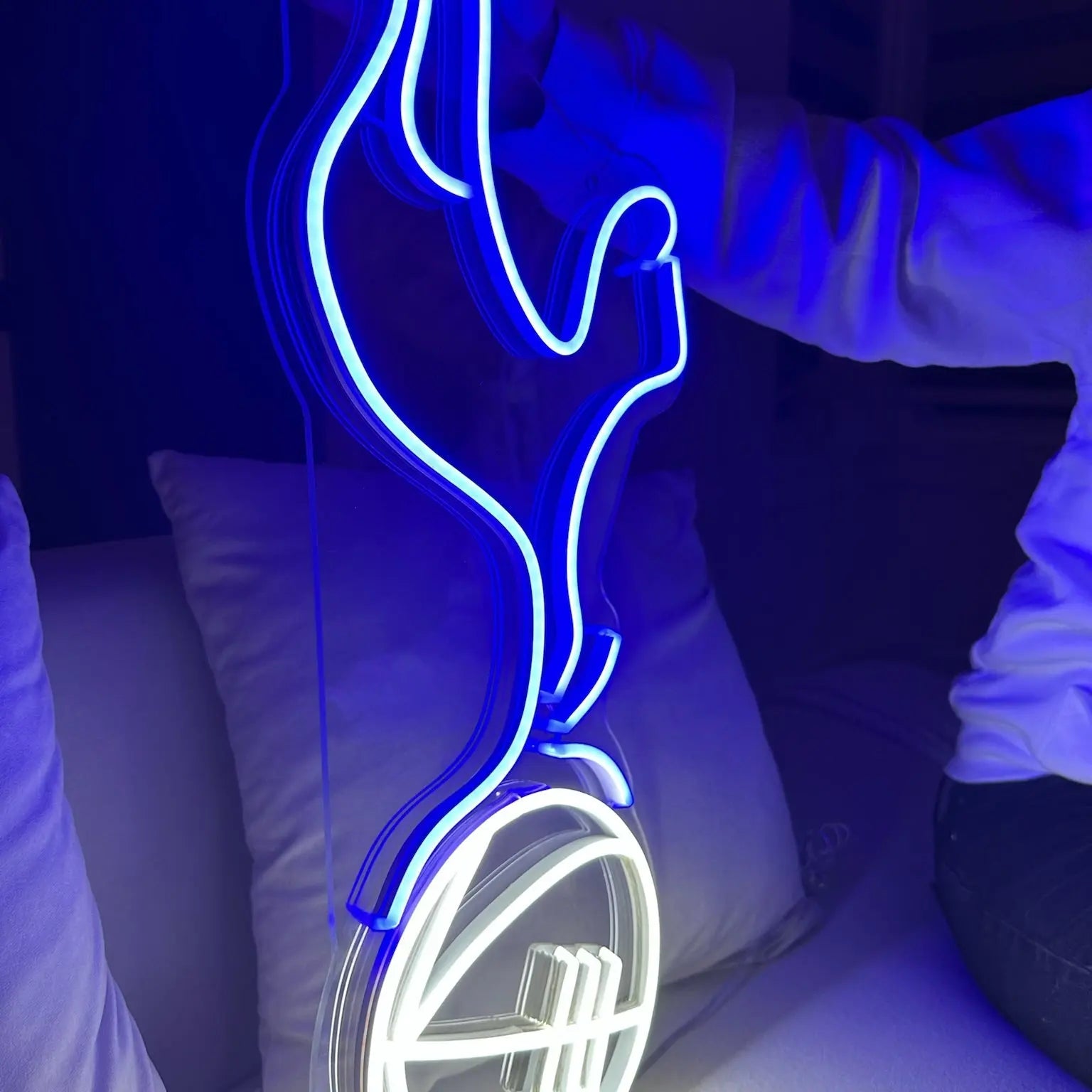 tottenham spur football team logo neon sign soccer team fan art