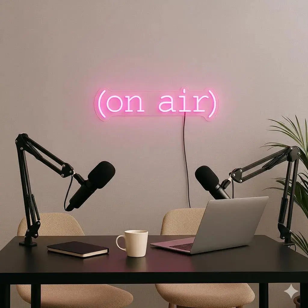 ON AIR NEON SIGN | PODCAST & STREAMING LED LIGHT | NIGHTGLOW STUDIO Nightglow Studio