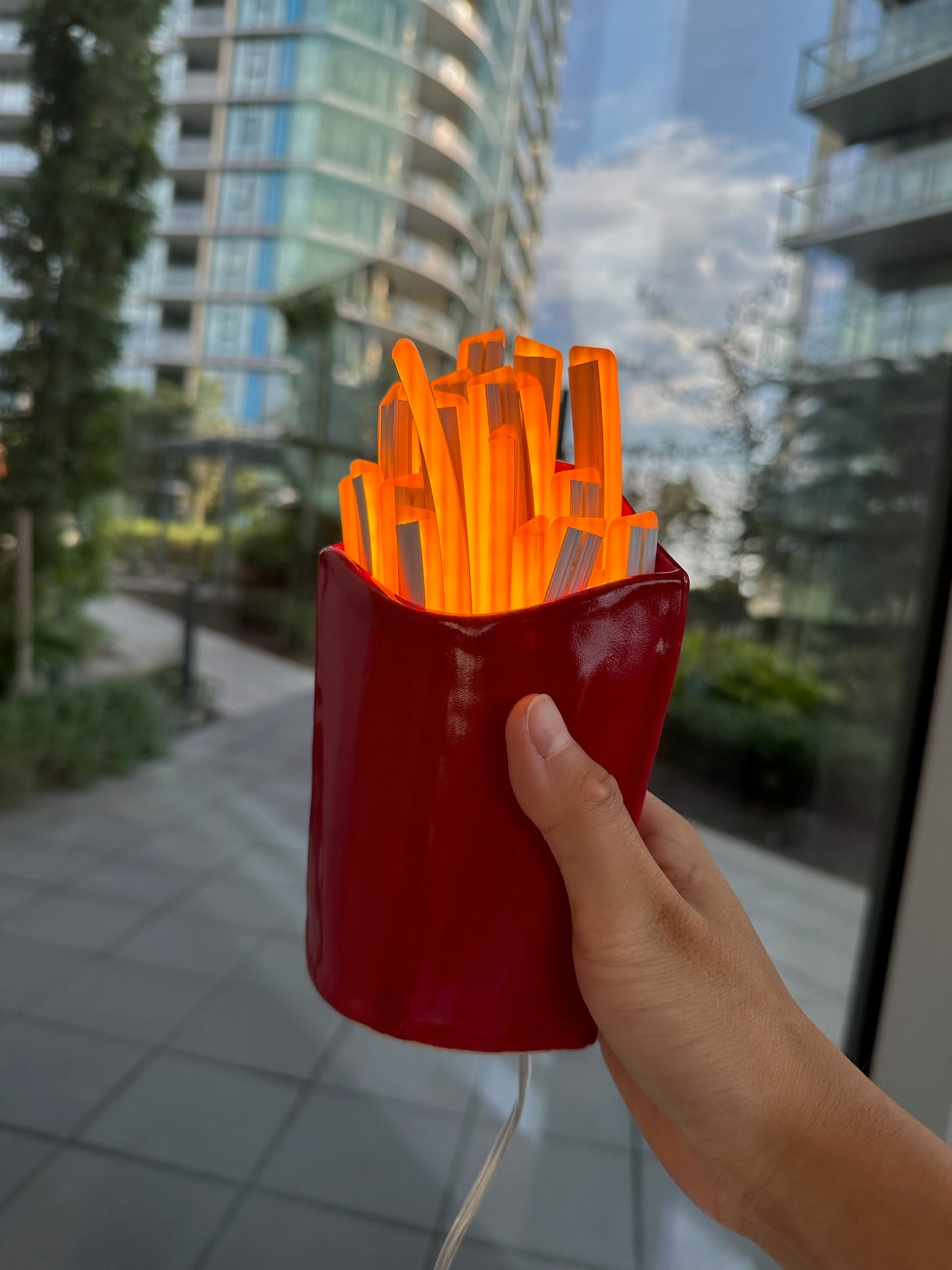 NEON FRIES SCULPTURES NIGHTGLOW ORIGINAL— LED NEON SIGN