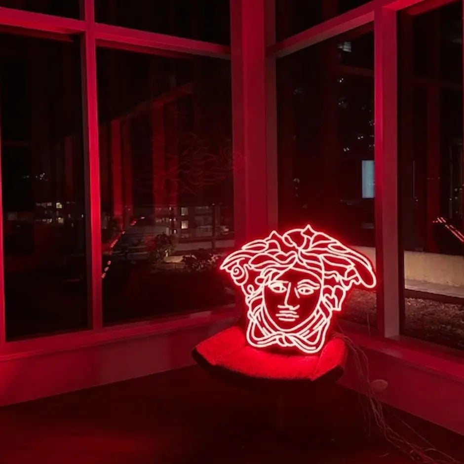 versace medusa logo LED neon sign 
