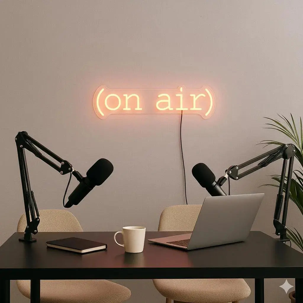 ON AIR NEON SIGN | PODCAST & STREAMING LED LIGHT | NIGHTGLOW STUDIO Nightglow Studio